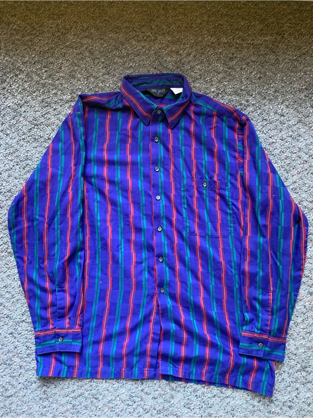 Vintage Purple striped button down shirt